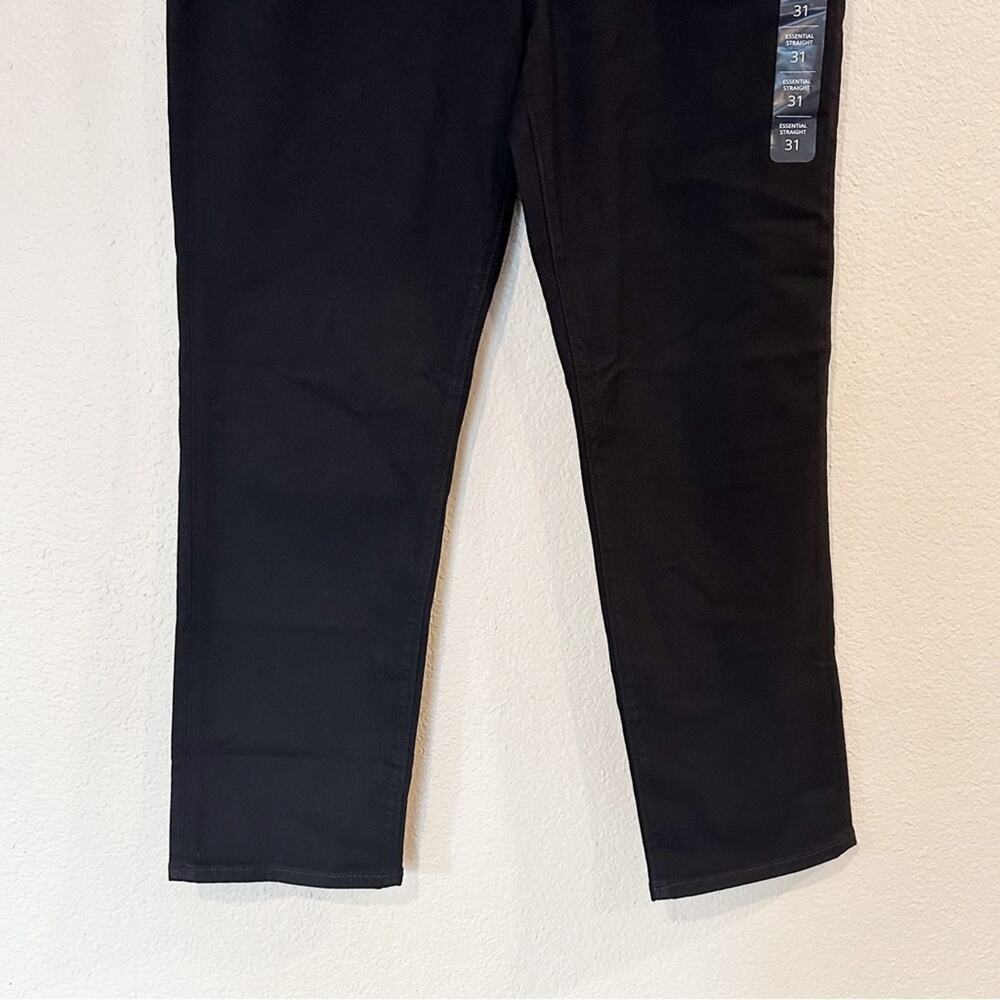 J. Crew Factory Essential Straight‎ Leg Jean In All-Day Stretch Black Size 31 - Picture 5 of 8